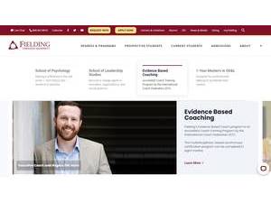 Fielding Graduate University's official website homepage screenshot