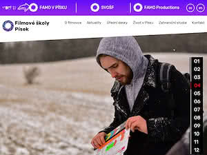 Filmová akademie Miroslava Ondříčka v Písku's official website homepage screenshot