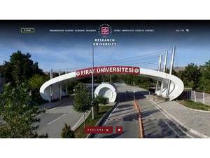 Firat University's official website homepage screenshot