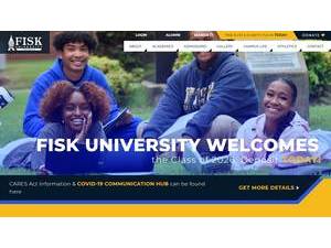 Fisk University's official website homepage screenshot