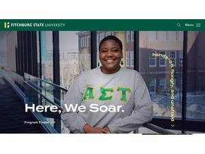 Fitchburg State University's official website homepage screenshot