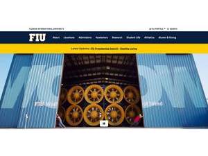 Florida International University's official website homepage screenshot