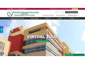 Florida National University's official website homepage screenshot