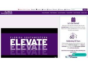 Florida SouthWestern State College's official website homepage screenshot