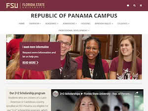 Florida State University Republic of Panama Campus's official website homepage screenshot