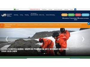 Fluminense Federal University's official website homepage screenshot