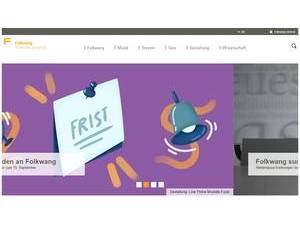 Folkwang University of the Arts's official website homepage screenshot