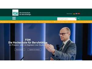 FOM Hochschule für Oekonomie und Management's official website homepage screenshot