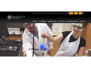 Fort Hays State University's official website homepage screenshot