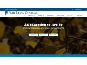 Fort Lewis College's official website homepage screenshot