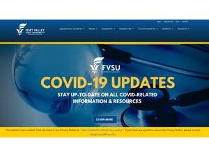 Fort Valley State University's official website homepage screenshot