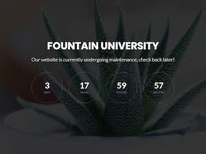 Fountain University, Osogbo's official website homepage screenshot