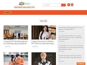 FPT University's official website homepage screenshot