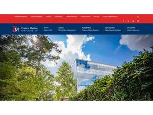 Francis Marion University's official website homepage screenshot