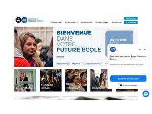 Francisco Ferrer University College's official website homepage screenshot