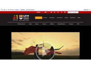 Francisco Marroquín University's official website homepage screenshot