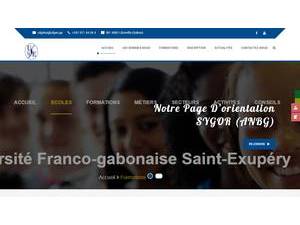 Franco-Gabonese University Saint-Exupéry's official website homepage screenshot