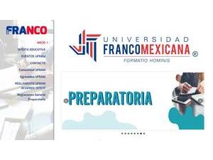 Franco-Mexican University's official website homepage screenshot