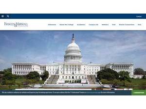 Franklin and Marshall College's official website homepage screenshot