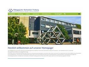 Freiburg University of Education's official website homepage screenshot