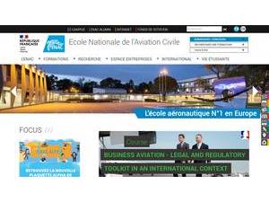French Civil Aviation University's official website homepage screenshot