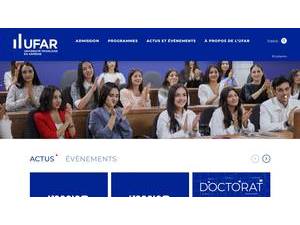 French University in Armenia's official website homepage screenshot