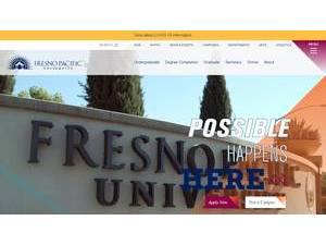 Fresno Pacific University's official website homepage screenshot