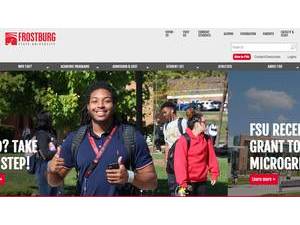 Frostburg State University's official website homepage screenshot