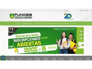 Fundacion de Estudios Superiores Monseñor Abraham Escudero Montoya's official website homepage screenshot