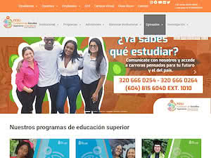 Fundacion de Estudios Superiores Universitarios de Uraba Antonio Roldan Betancur's official website homepage screenshot