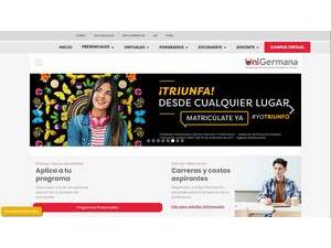 Fundación Universitaria Colombo Germana's official website homepage screenshot