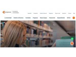 Fundación Universitaria Compensar's official website homepage screenshot