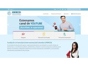 Fundacion Universitaria Internacional de Colombia's official website homepage screenshot