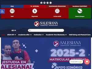 Fundacion Universitaria Salesiana's official website homepage screenshot
