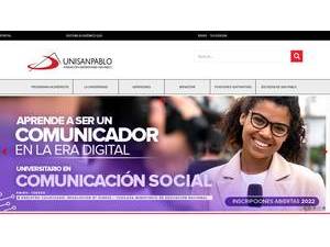 Fundación Universitaria San Pablo's official website homepage screenshot