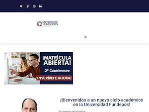 Fundepos Alma Mater University's official website homepage screenshot