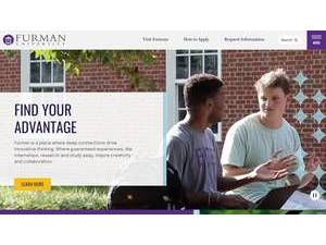 Furman University's official website homepage screenshot
