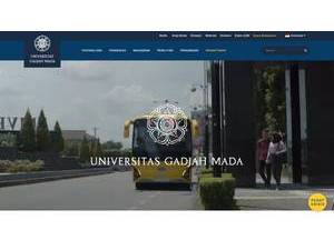 Gadjah Mada University's official website homepage screenshot
