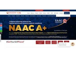 Galgotias University's official website homepage screenshot