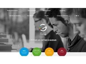 Galilée University College's official website homepage screenshot