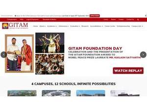 Gandhi Institute of Technology and Management's official website homepage screenshot