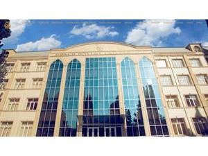 Ganja State University's official website homepage screenshot