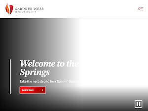 Gardner-Webb University's official website homepage screenshot