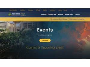 Gauhati University's official website homepage screenshot