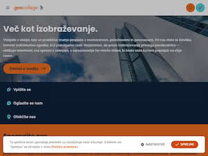 GEA College's official website homepage screenshot