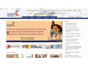 Gebze Technical University's official website homepage screenshot