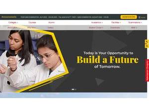 Geetanjali University's official website homepage screenshot