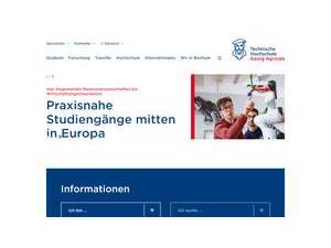 Georg Agricola University of Applied Sciences's official website homepage screenshot