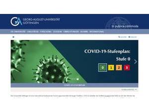 Georg-August-Universität Göttingen's official website homepage screenshot
