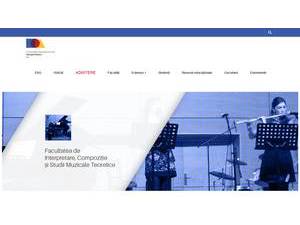George Enescu National University of Arts's official website homepage screenshot